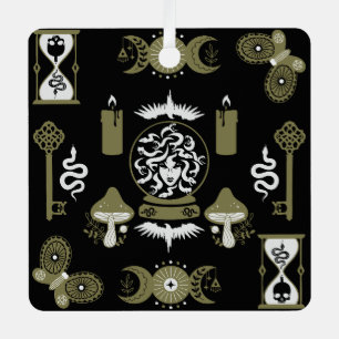 Witchcore Aesthetic Decor Metal Ornament