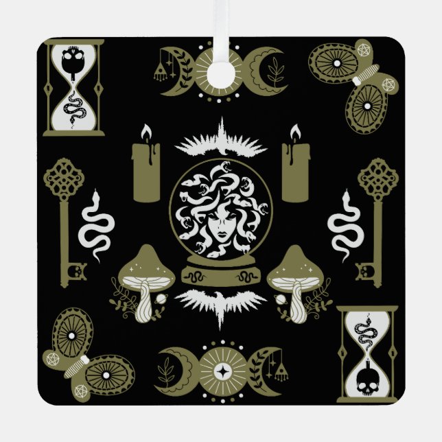 Witchcore Aesthetic Decor Metal Ornament (Front)
