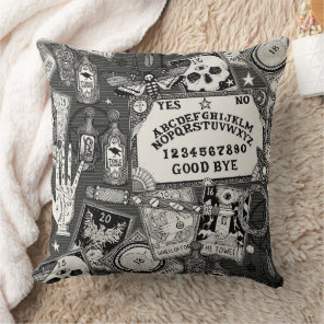 witchcraft dark throw pillow