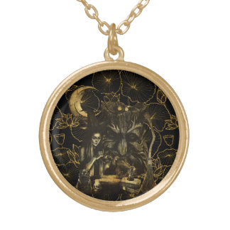 witchcraft gold plated necklace