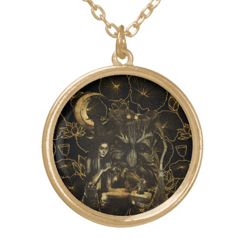 witchcraft   gold plated necklace