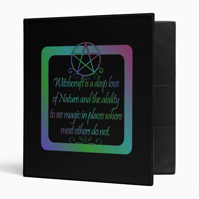 Witchcraft is, poem binder (Front/Inside)