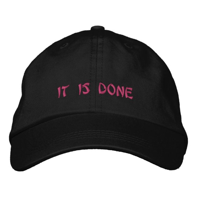 Witchcraft It Is Done Spell Spiritual Orange Black Embroidered Baseball Cap (Front)