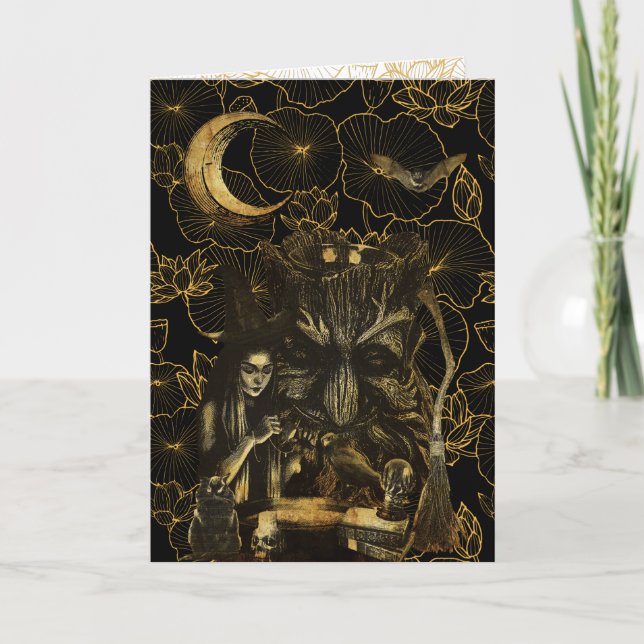 witchcraft  letterpress thank you card (Front)