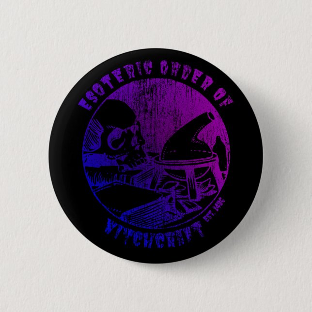 Witchcraft Magic Order Occult Witch Alchemist Button (Front)