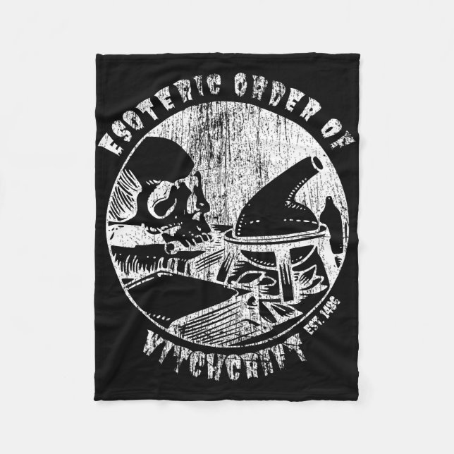 Witchcraft Magic Order Occult Witch Alchemist Fleece Blanket (Front)