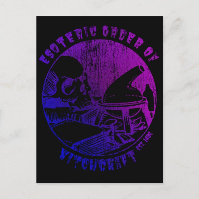 Witchcraft Magic Order Occult Witch Alchemist Postcard (Front)