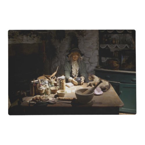 Witchcraft Museum display of a Witch Placemat