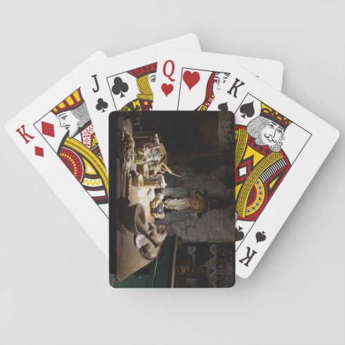 Witchcraft Museum display of a Witch Playing Cards