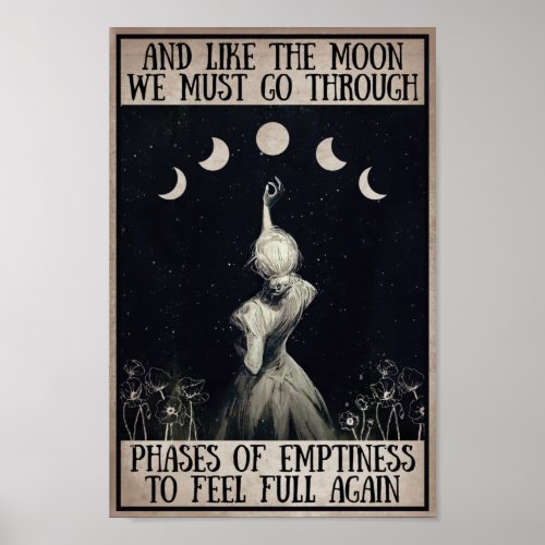 Witchcraft Phases Of Emptiness Like The Moon Poster