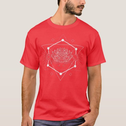 Witchcraft Sacred Geometry Flower Blossom Lotus Pa T_Shirt