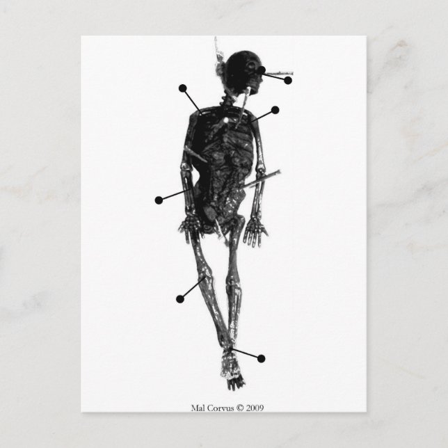 Witchcraft: Skeleton Witch Doll Postcard (Front)