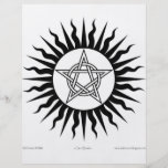 Witchcraft: Sun Burst; Pentagram Circle Flyer at Zazzle