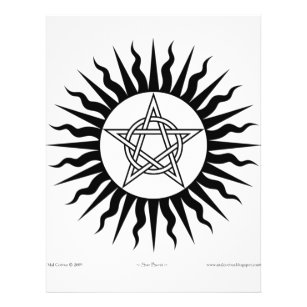 Witchcraft: Sun Burst; Pentagram circle Flyer