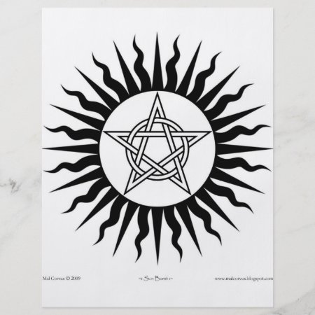 Witchcraft: Sun Burst; Pentagram Circle Flyer