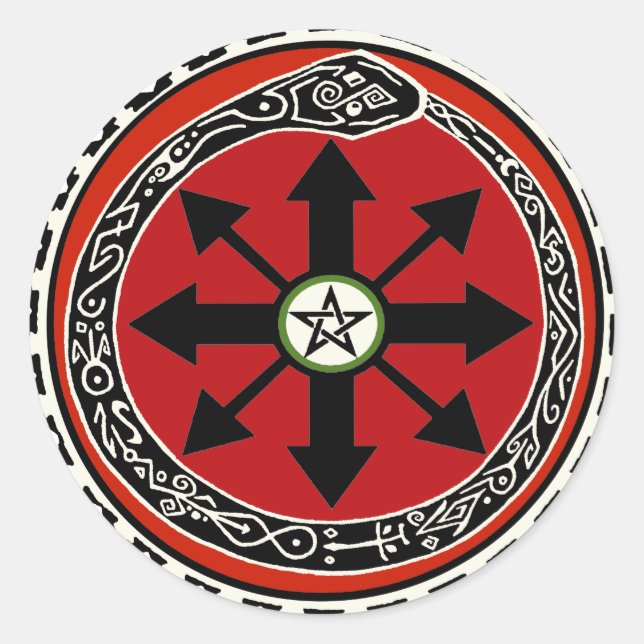 Witchcraft Symbol for Chaos Classic Round Sticker (Front)