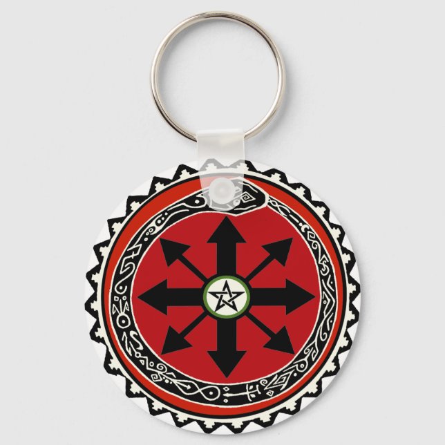 Witchcraft Symbol for Chaos Keychain (Front)