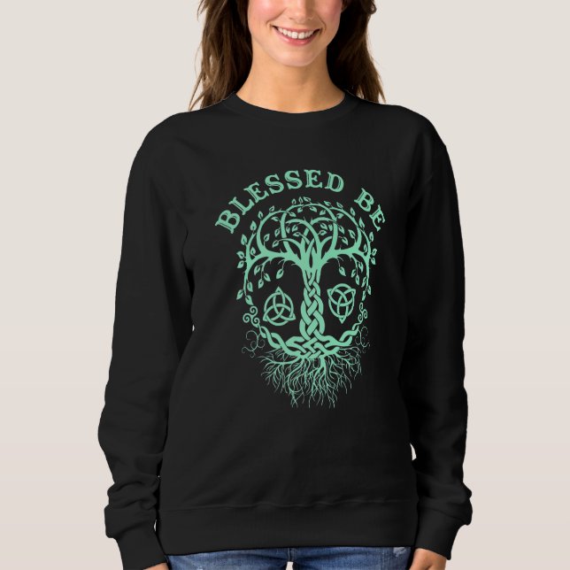 Witchcraft Wiccan Pagan Tree Of Life  15 Sweatshirt (Front)