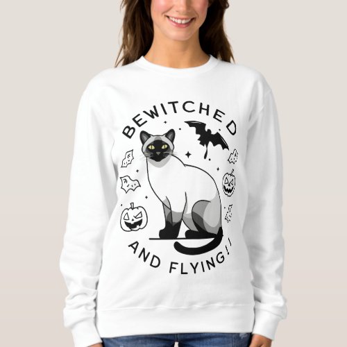 witched Flight The Enchanted Siamese cat Sweatshirt