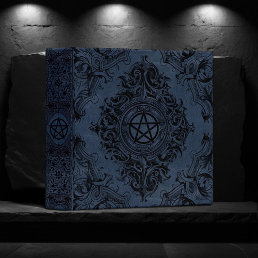 Witchery Flourish | Dusty Blue Fantasy Pentacle 3 Ring Binder