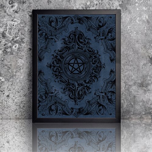 Witchery Flourish  Dusty Blue Fantasy Pentacle Tissue Paper