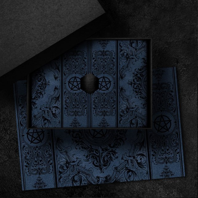 Witchery Flourish | Dusty Blue Fantasy Pentacle Tissue Paper (Creator Uploaded)