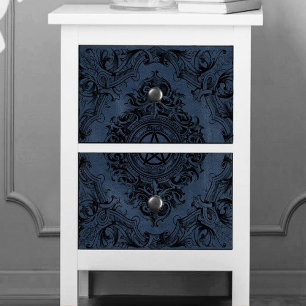 Witchery Flourish Dusty Blue Fantasy Pentacle Tissue Paper