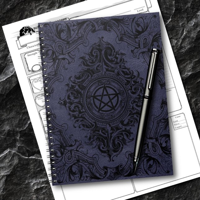 Witchery Flourish | Dusty Purple Fantasy Pentacle Notebook (Creator Uploaded)