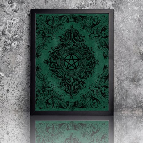 Witchery Flourish  Emerald Green Fantasy Pentacle Tissue Paper