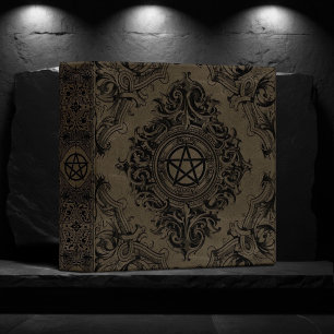 Witchery Flourish Faux Suede Fantasy Pentacle 3 Ring Binder