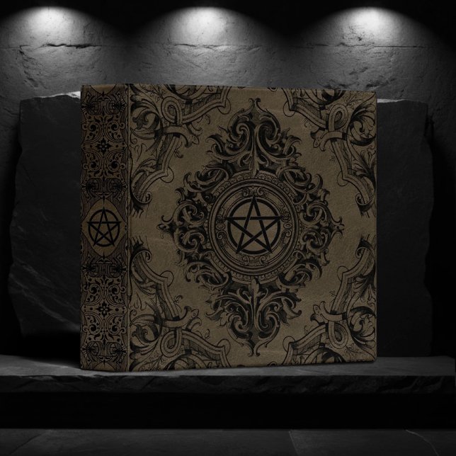 Witchery Flourish | Faux Suede Fantasy Pentacle 3 Ring Binder (Creator Uploaded)