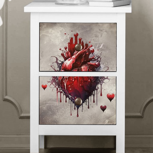 Witchery | Heart with Red and Gold Bleeding Drip Tissue Paper (Creator Uploaded)