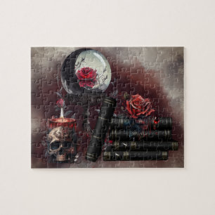 Witchery Magic Items Spellbooks and Crystal Ball Jigsaw Puzzle