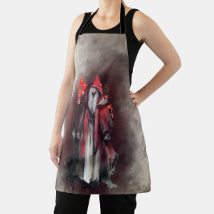 Witchery   Red Witch with Dark Evil Gothic Shadows Apron
