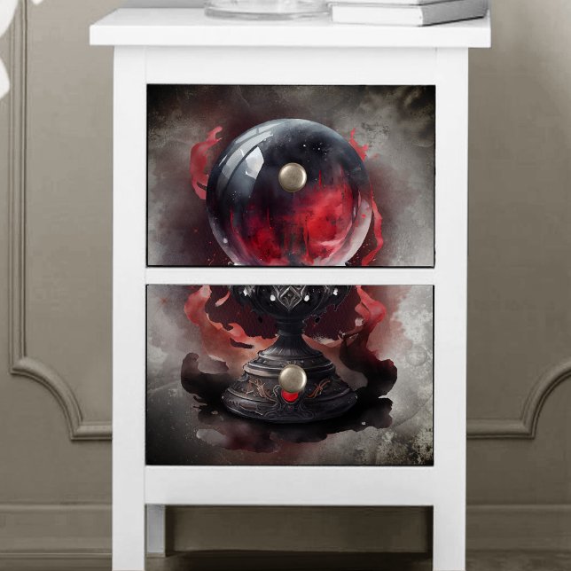 Witchery | Smoky Red Jeweled Magical Crystal Ball Tissue Paper (Creator Uploaded)