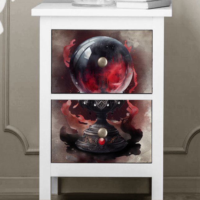 Witchery | Smoky Red Jeweled Magical Crystal Ball Tissue Paper (Creator Uploaded)