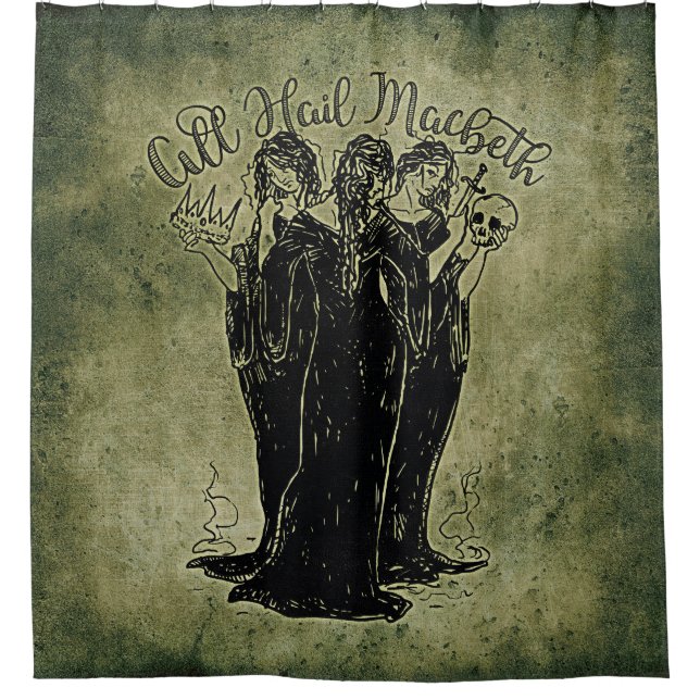 Witches All Hail Mabeth Shower Curtain (Front)