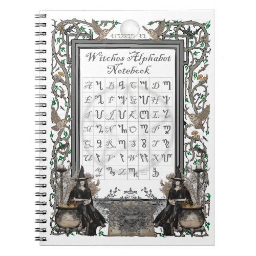 Witches Alphabet Notebook White