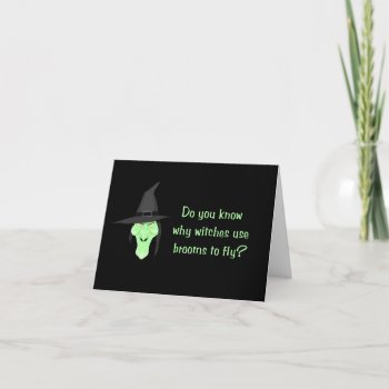 Witches And Brooms Card by Crazy_Card_Lady at Zazzle