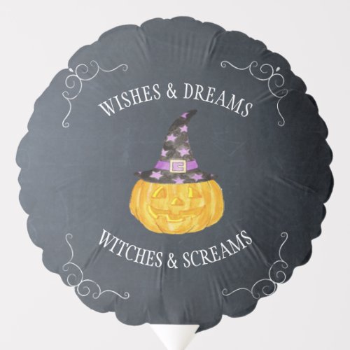 Witches and Screams Pumpkin Witch Halloween Balloon