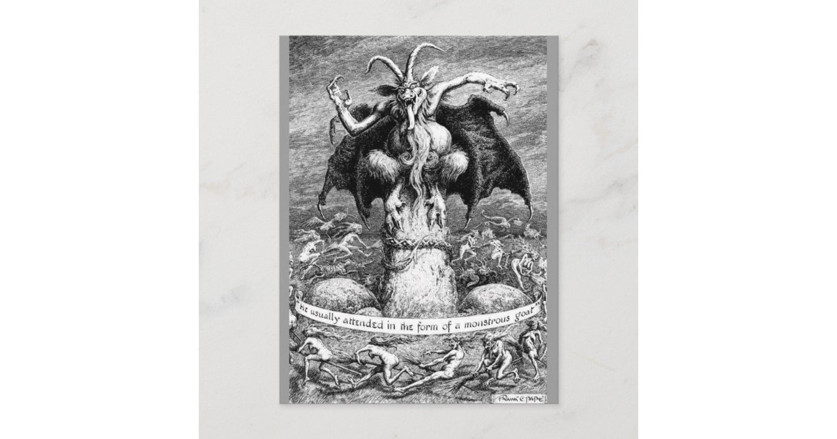 Witches and the Devil Postcard Zazzle