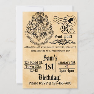 Witches and Wizards Birthday Invitation