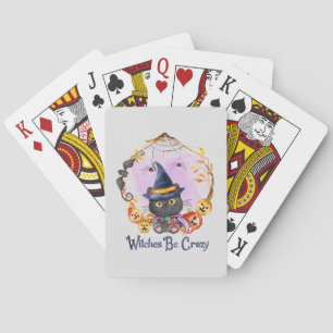 Witches Be Crazy – Witch Black Cat Poker Cards