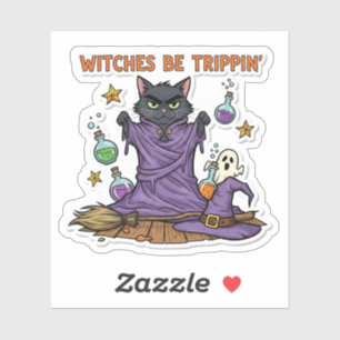 Witches Be Trippin’ – Sassy Cat Sticker