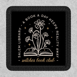 Witches book club fantasy reader whimsical patch
