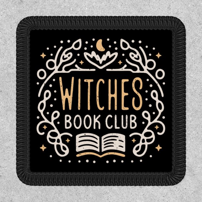 Witches book club witch magic reading group patch (Front)