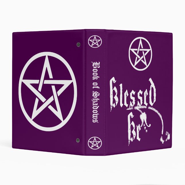 Witches Book of Shadows Blessed Be, Pentacle Mini Binder (Background)