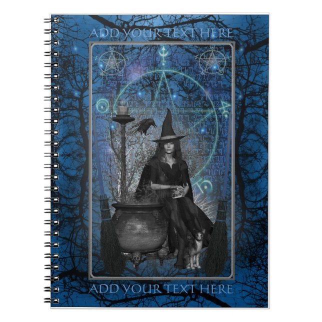 Witches Book of Shadows - Notebook (Blue) (Front)