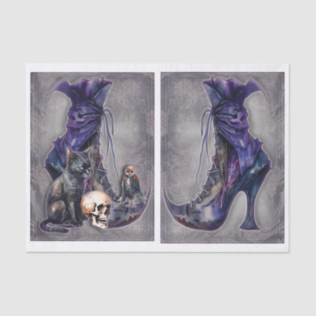 Witches Boot with Friends Left and Right  Tissue Paper (Front)