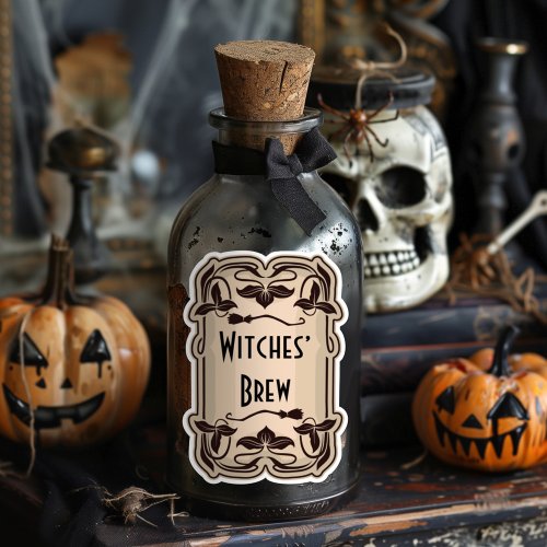 Witches Brew Apothecary Vertical Label